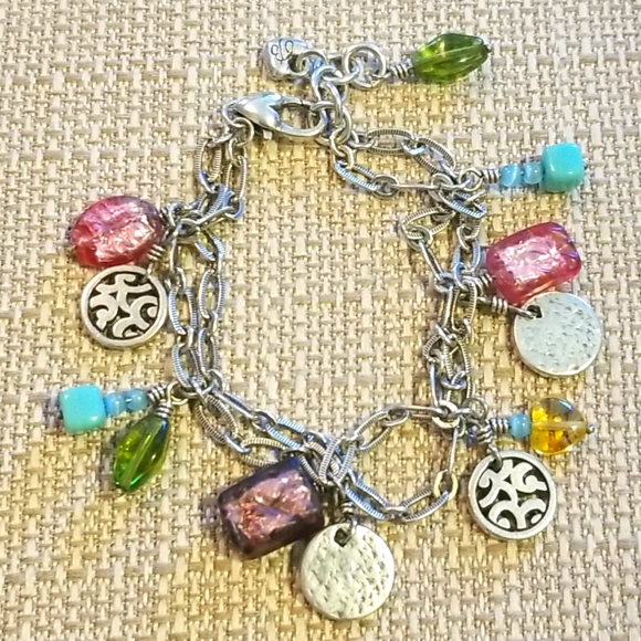 Brighton Jewelry - Brighton "TWO STRANDS" Glass Bead Charm Bracelet